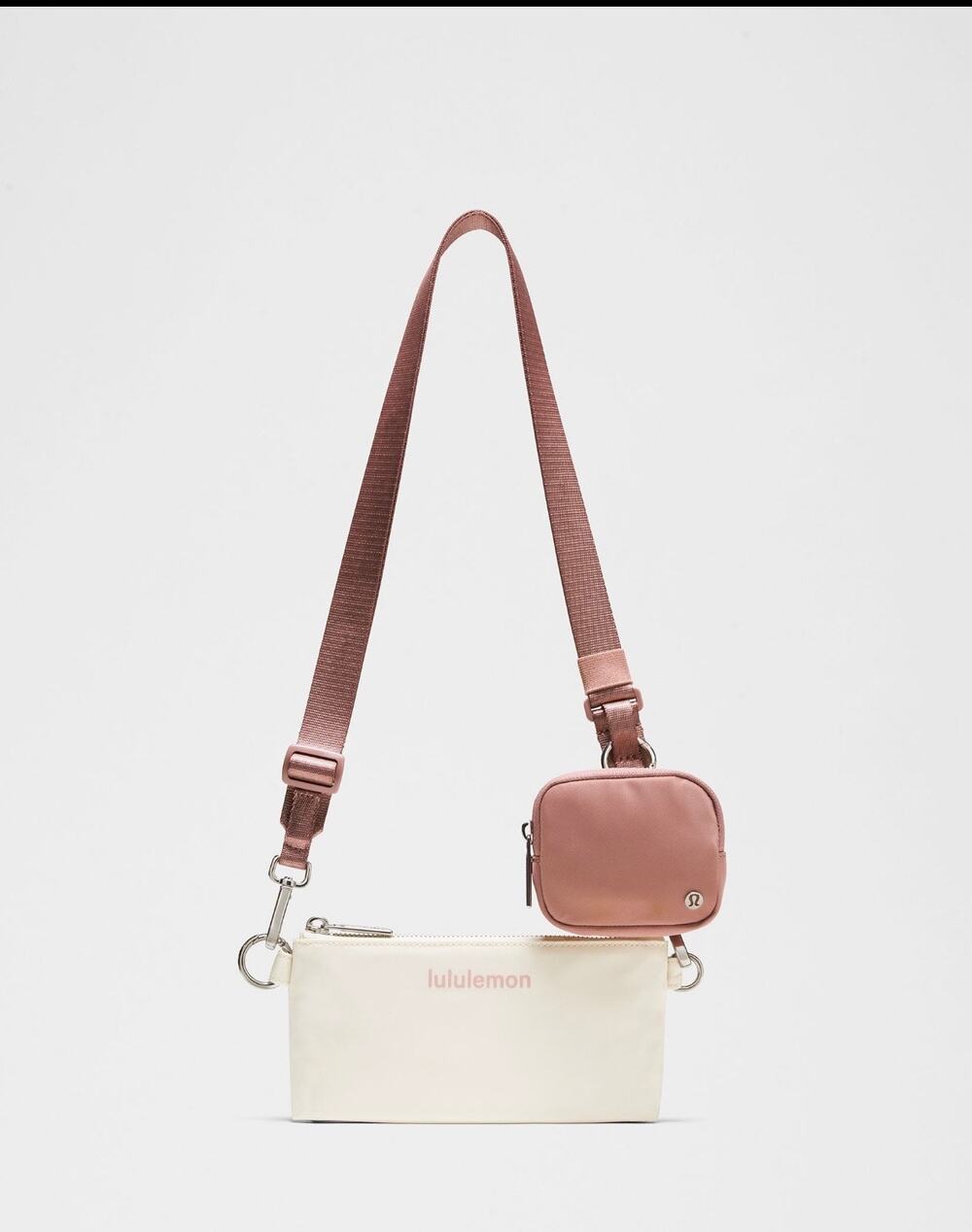 Lululemon DUAL POUCH SLING Spiced Chai Light Ivory Pink Haze Crossbody